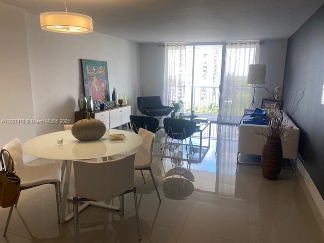 2801 NE 183rd St Unit 1011W, Aventura, FL 33160 - tiled dining area featuring a wall of windows