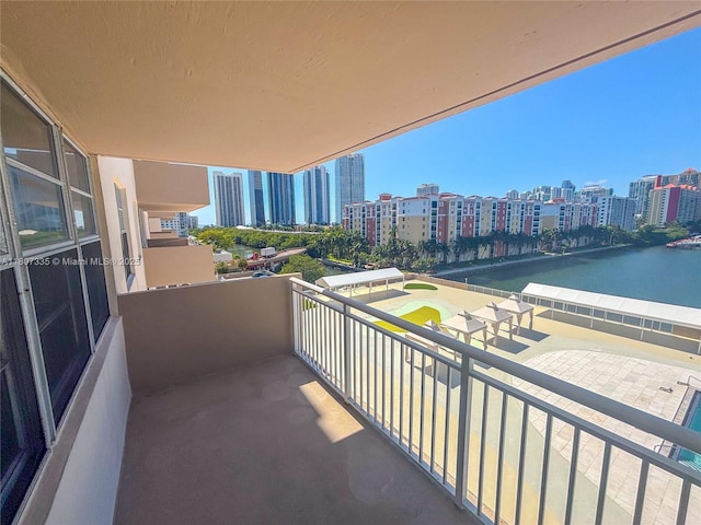 250 174th St Unit 601, Sunny Isles Beach, FL 33160 - balcony with a view of city and a water view