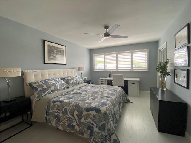 535 Hendricks Isle Unit 303, Fort Lauderdale, FL 33301 - bedroom with a ceiling fan