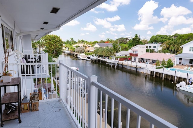 535 Hendricks Isle Unit 303, Fort Lauderdale, FL 33301 - balcony with a water view and a residential view