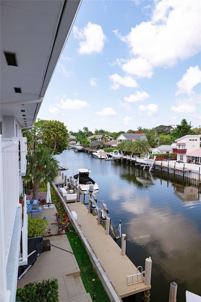 535 Hendricks Isle Unit 303, Fort Lauderdale, FL 33301 - dock area featuring a water view