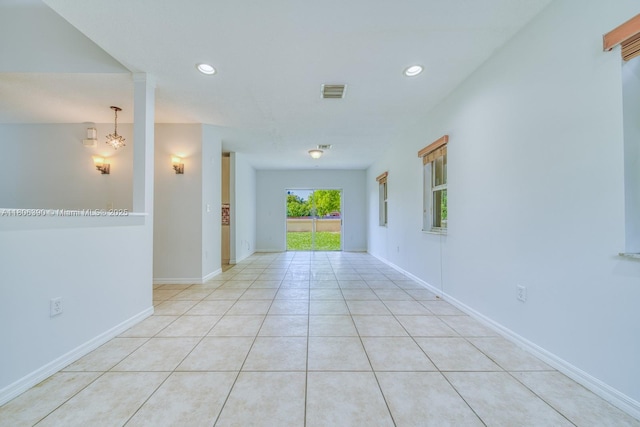 9018 SW 211th Ln, Cutler Bay, FL 33189 - spare room featuring recessed lighting, a chandelier, and baseboards