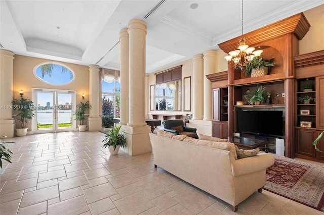 17100 N Bay Rd Unit 1608, Sunny Isles Beach, FL 33160 - building lobby featuring ornamental molding and a water view