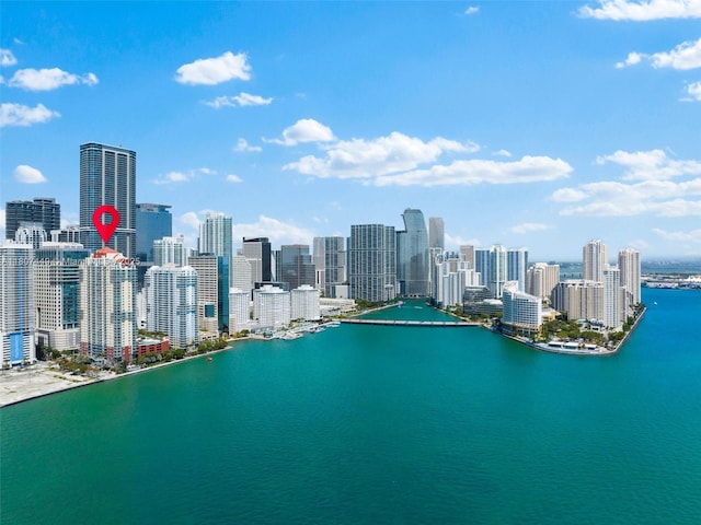 1155 Brickell Bay Dr Unit 2005, Miami, FL 33131 - drone / aerial view of a large body of water and city skyline