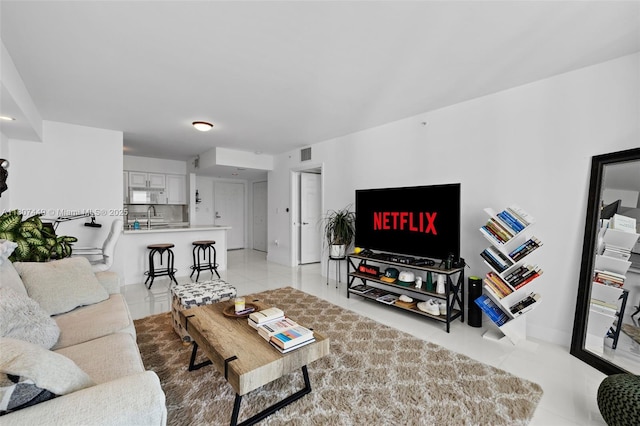 1155 Brickell Bay Dr Unit 2005, Miami, FL 33131 - living area featuring light tile patterned flooring