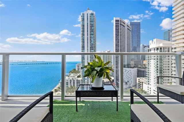 1155 Brickell Bay Dr Unit 2005, Miami, FL 33131 - balcony with a water view and a city view
