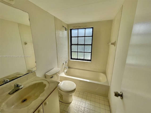 2624 Riverside Dr Unit 2624, Coral Springs, FL 33065 - full bathroom with tile patterned floors, toilet, shower / tub combination, and vanity