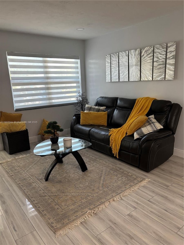 6516 Flagler St, Hollywood, FL 33023 - living room featuring wood finished floors and baseboards