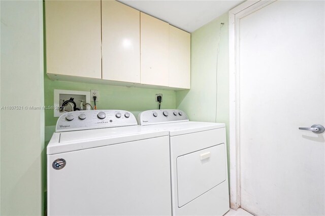 19412 NE 26th Ave Unit 143B, Miami, FL 33180 - laundry area with cabinet space and washing machine and clothes dryer