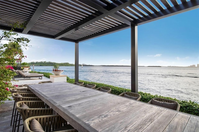 5235 Fisher Island Dr Unit 5235, Miami Beach, FL 33109 - deck with a water view and outdoor dining area