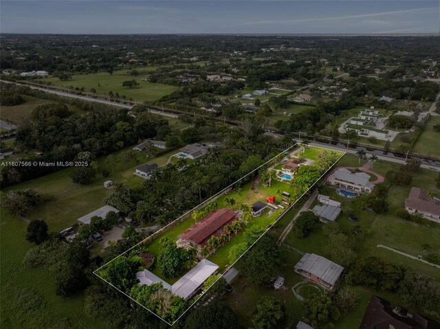 5310 SW 172nd Ave, Southwest Ranches, FL 33331 - aerial overview of property's location featuring property parcel outlined