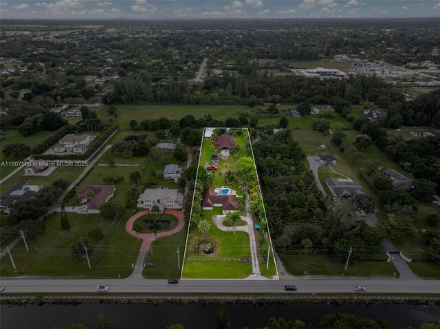 5310 SW 172nd Ave, Southwest Ranches, FL 33331 - view of property location with property boundaries highlighted and a tree filled landscape
