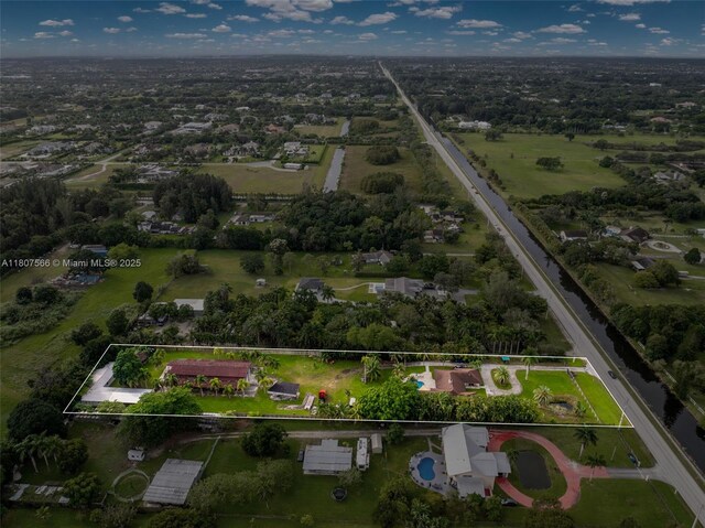 5310 SW 172nd Ave, Southwest Ranches, FL 33331 - aerial view of property's location with property parcel outlined