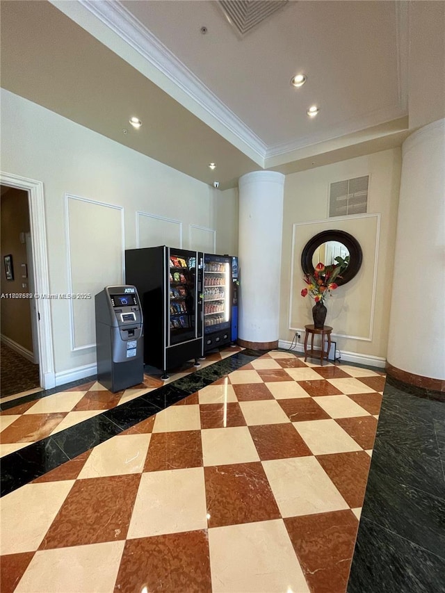 17555 Atlantic Blvd Unit 702, Sunny Isles Beach, FL 33160 - interior space featuring recessed lighting and ornamental molding