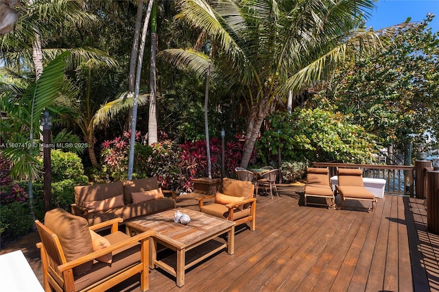 5725 N Bayshore Dr, Miami, FL 33137 - deck featuring outdoor lounge area