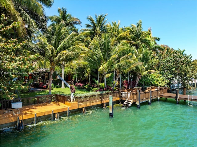 5725 N Bayshore Dr, Miami, FL 33137 - dock area featuring a water view
