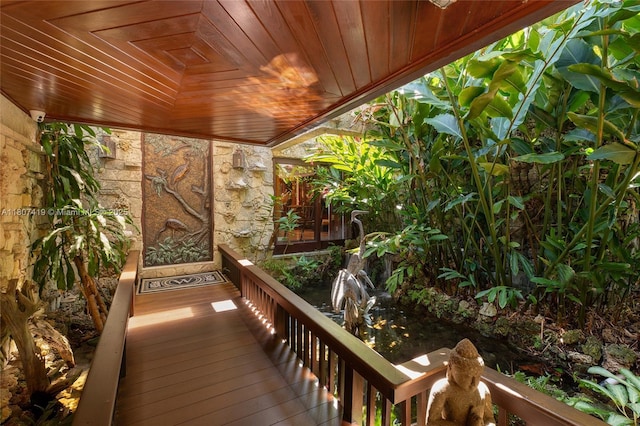 5725 N Bayshore Dr, Miami, FL 33137 - view of wooden terrace