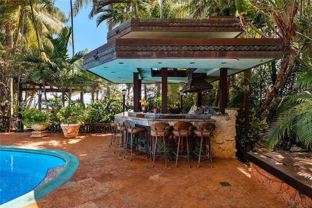 5725 N Bayshore Dr, Miami, FL 33137 - view of patio featuring an outdoor pool