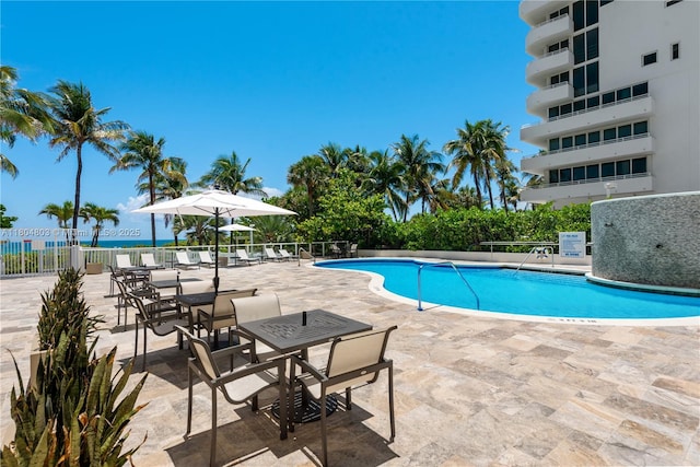 8925 Collins Ave Unit 4A, Surfside, FL 33154 - community pool with a patio area