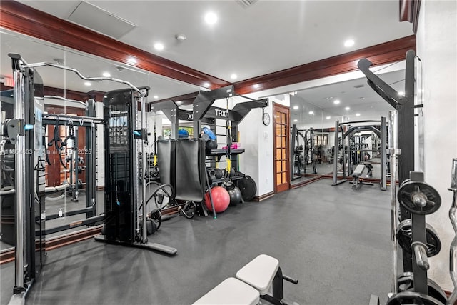 8925 Collins Ave Unit 4A, Surfside, FL 33154 - workout area with recessed lighting