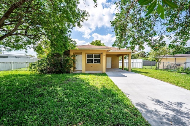 1402 E River Dr, Margate, FL 33063 - view of front of property featuring stucco siding, concrete driveway, and an attached carport