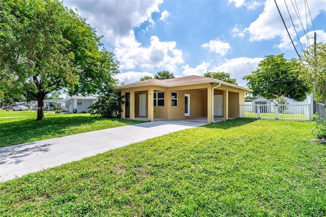 1402 E River Dr, Margate, FL 33063 - view of front of home featuring concrete driveway, an attached carport, and stucco siding