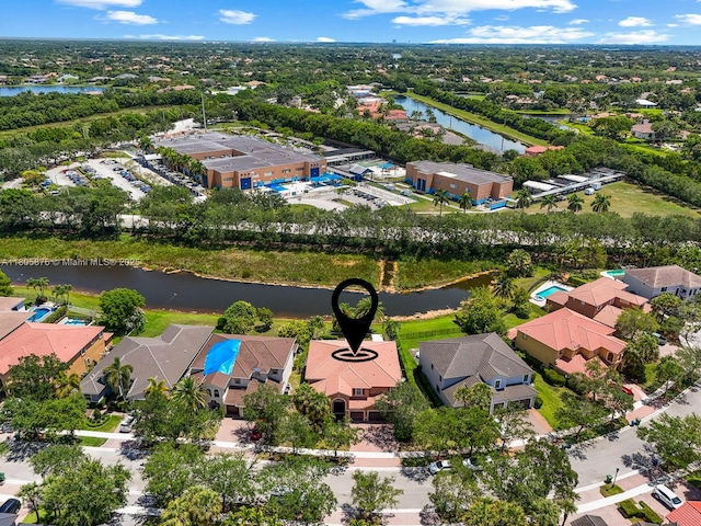 19165 N Gardenia Ave, Weston, FL 33332 - aerial perspective of suburban area featuring a large body of water