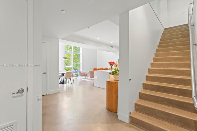 455 NE 39th St Unit 102, Miami, FL 33137 - stairs with concrete floors and recessed lighting