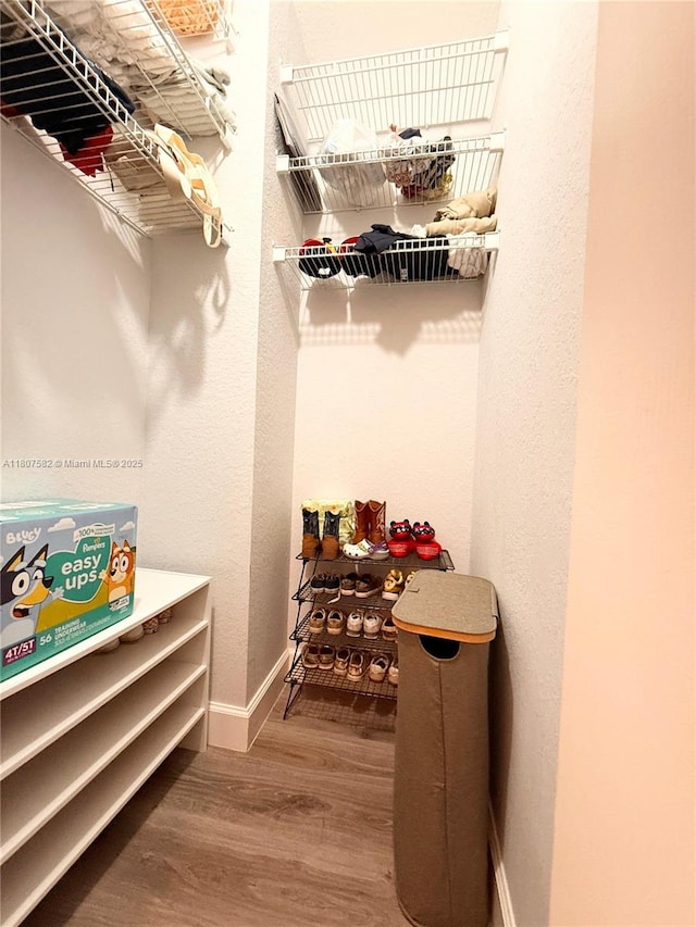 12154 SW 27th St Unit 1102, Miramar, FL 33025 - walk in closet featuring wood finished floors