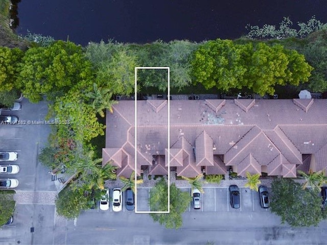 12154 SW 27th St Unit 1102, Miramar, FL 33025 - aerial view at night of property boundaries highlighted
