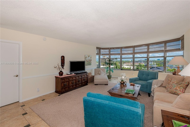 3051 NE 48th St Unit 604, Fort Lauderdale, FL 33308 - living room with a textured ceiling