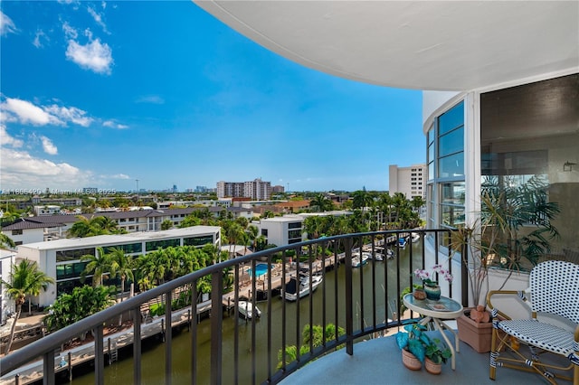 3051 NE 48th St Unit 604, Fort Lauderdale, FL 33308 - balcony featuring a city view and a water view