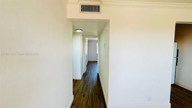 11195 SW 1st St Unit 319, Sweetwater, FL 33174 - corridor with dark wood-style floors and baseboards