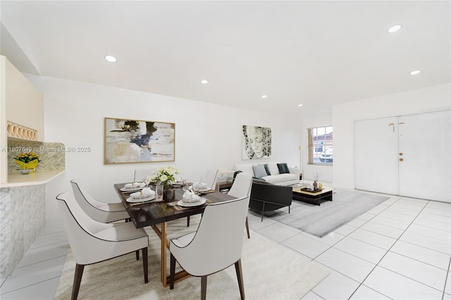 9021 NW 121st Ter Unit 85, Hialeah Gardens, FL 33018 - dining area with light tile patterned flooring and recessed lighting
