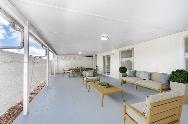 9021 NW 121st Ter Unit 85, Hialeah Gardens, FL 33018 - sunroom featuring an outdoor hangout area and outdoor dining area