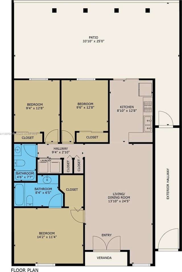 9021 NW 121st Ter Unit 85, Hialeah Gardens, FL 33018 - property floor plan
