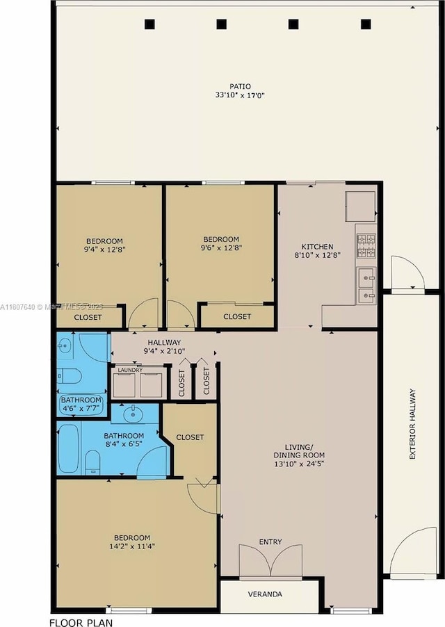 9021 NW 121st Ter Unit 85, Hialeah Gardens, FL 33018 - property floor plan