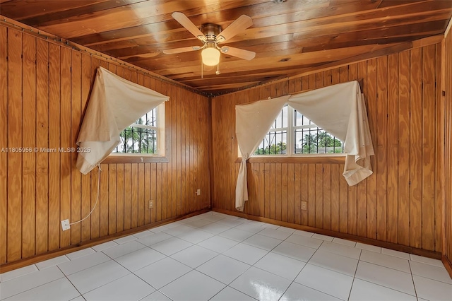 18711 SW 308th St, Homestead, FL 33030 - empty room with wood walls, ceiling fan, and wood ceiling