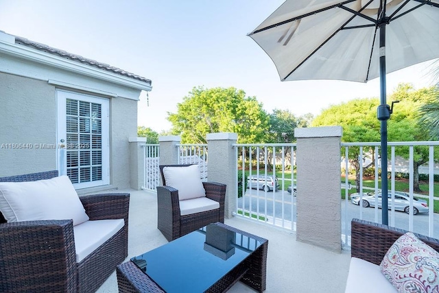 4832 SW 159th Ave, Miramar, FL 33027 - view of patio featuring a balcony and an outdoor hangout area
