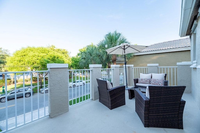 4832 SW 159th Ave, Miramar, FL 33027 - view of patio / terrace featuring a balcony and an outdoor living space