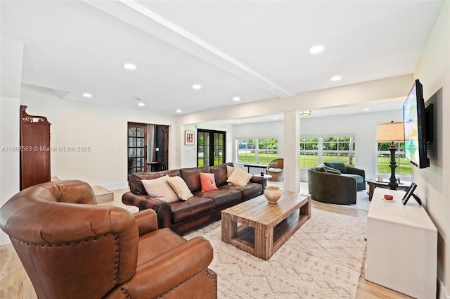 321 SW 1st Ave, Boynton Beach, FL 33435 - living area with recessed lighting and light wood-type flooring