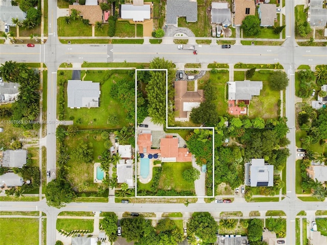 321 SW 1st Ave, Boynton Beach, FL 33435 - aerial perspective of suburban area featuring property boundaries highlighted