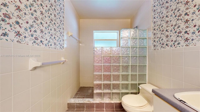 17535 SW 91st Ave, Palmetto Bay, FL 33157 - full bath featuring tile walls, walk in shower, and vanity