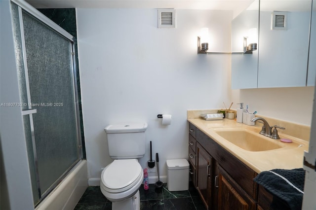 2101 Atlantic Shores Blvd Unit 120, Hallandale Beach, FL 33009 - full bath with toilet, vanity, baseboards, and enclosed tub / shower combo