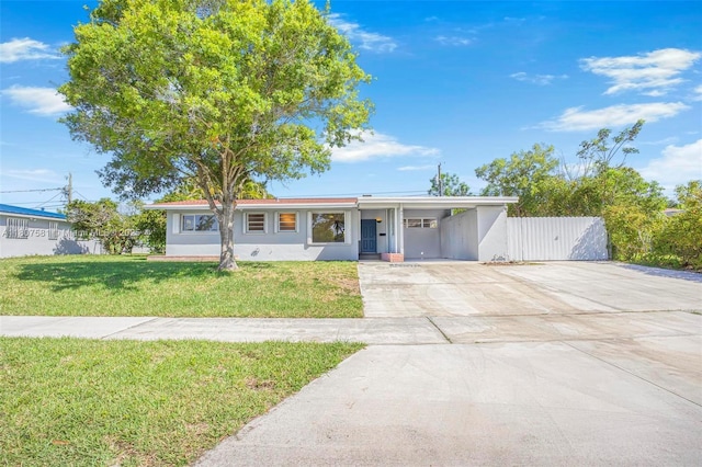 9710 Haitian Dr, Cutler Bay, FL 33189 - single story home with driveway, stucco siding, a gate, and an attached carport
