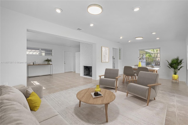 9710 Haitian Dr, Cutler Bay, FL 33189 - living room with a fireplace and recessed lighting