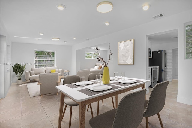 9710 Haitian Dr, Cutler Bay, FL 33189 - dining room featuring light tile patterned floors and recessed lighting
