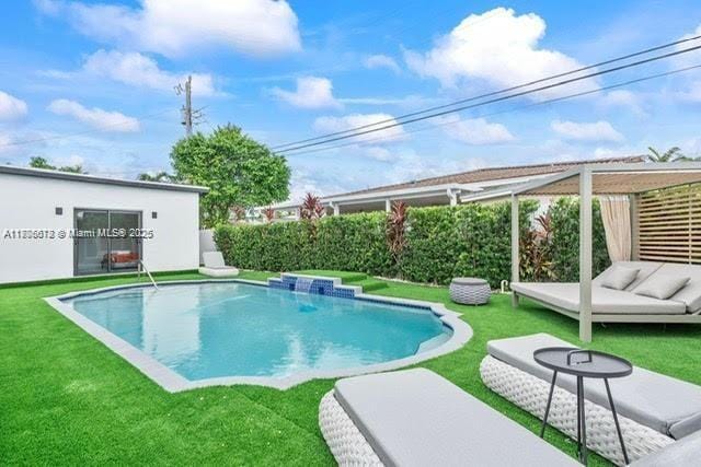 4861 SW 5th St, Miami, FL 33134 - view of pool with a yard