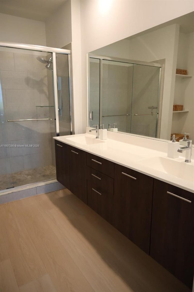 8201 NW 41st St Unit D-402, Doral, FL 33166 - full bathroom featuring a shower stall and double vanity