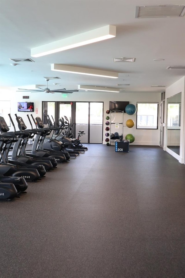 8201 NW 41st St Unit D-402, Doral, FL 33166 - exercise room with plenty of natural light